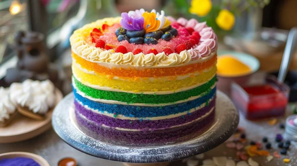 Gâteau 7 Chakras : Une Expérience Bien-être Gâteau 7 Chakras : Une Expérience Bien-être, Gâteau 7 Chakras, dessert, bien-être, création culinaire, chakras meaning